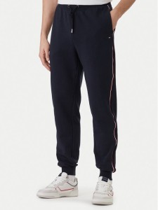 Tommy Hilfiger Spodnie dresowe Global Stripe MW0MW42882 Niebieski Regular Fit