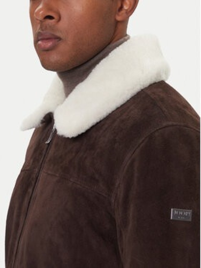 JOOP! Jeans Kurtka skórzana Byer 2620066 Brązowy Regular Fit