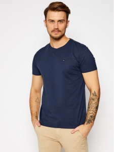 Tommy Jeans T-Shirt DM0DM04411 Granatowy Slim Fit