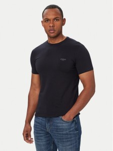 Guess T-Shirt M6YI24 K3728 Granatowy Extra Slim Fit