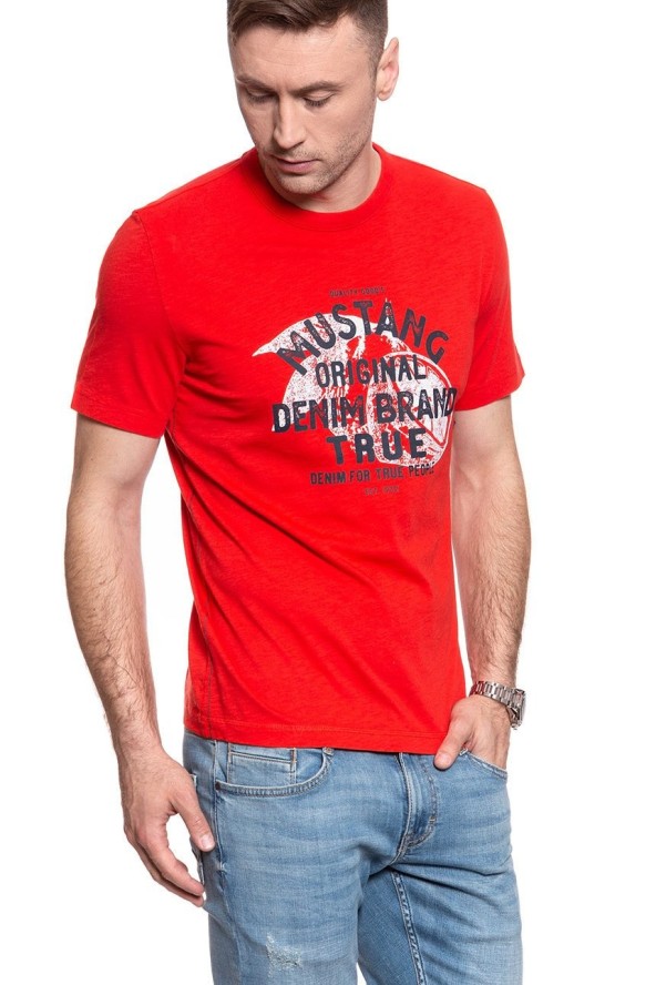 T-SHIRT MĘSKI MUSTANG Alex C Print 1009508 7130