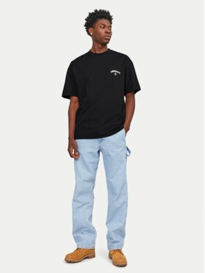 Jack & Jones T-Shirt Santorini 12251776 Czarny Wide Fit