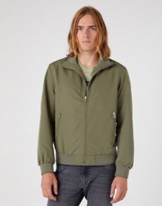 WRANGLER HARRINGTON JACKET MĘSKA KURTKA PRZEJŚCIOWA DUSTY OLIVE W481WWX45 112334267