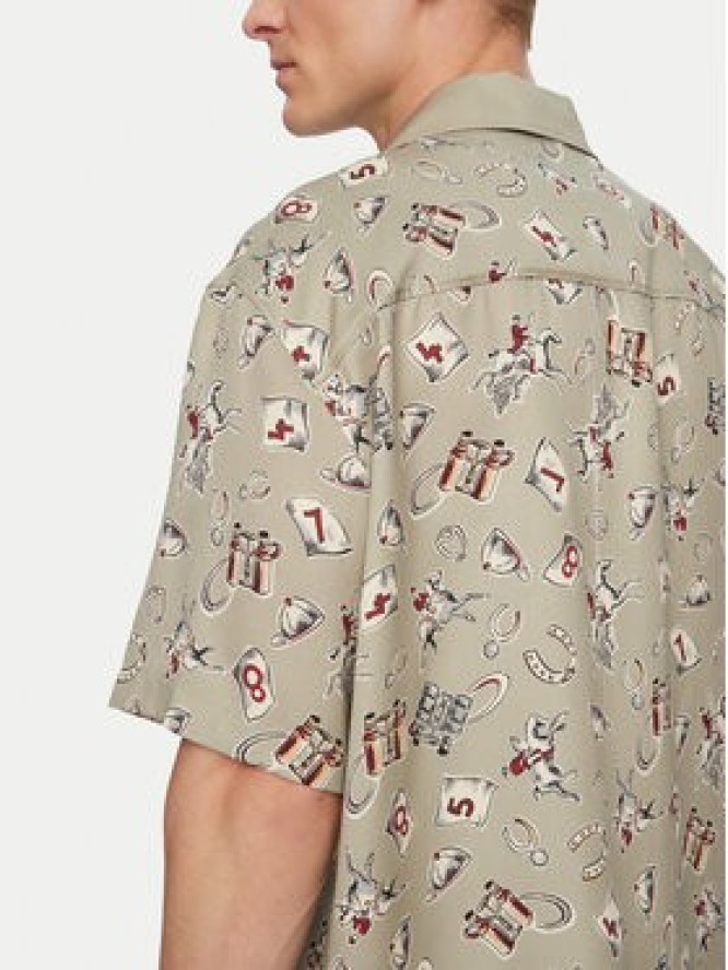 HUGO Koszula Espino 50560632 Zielony jasny Oversize