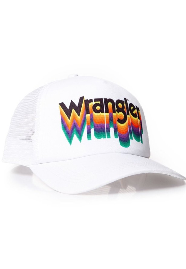 MĘSKA CZAPKA Z DASZKIEM WRANGLER TRUCKER CAP WHITE W0M36U512 112125683