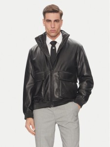 HUGO Kurtka z imitacji skóry Bono2511 50530772 Czarny Regular Fit