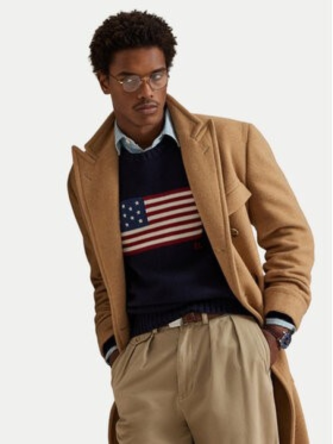 Polo Ralph Lauren Sweter 710718281006 Granatowy Regular Fit