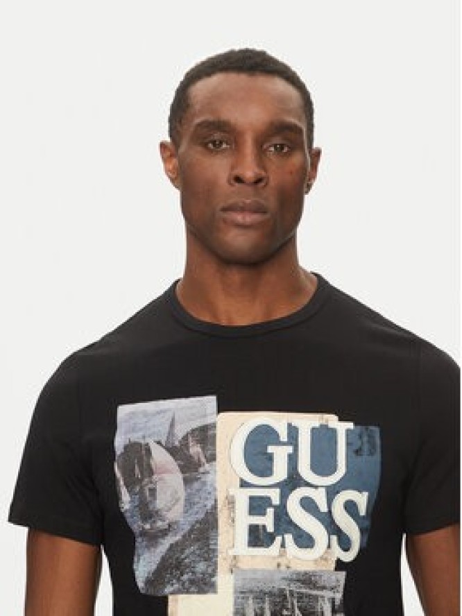 Guess T-Shirt M5GI04 I3Z14 Czarny Slim Fit