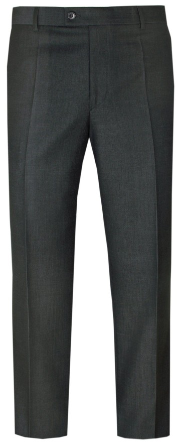 Garnitur Dwuczęściowy Grafit, Elegancki, Zapinany na Dwa Guziki, Spodnie w Kant, Ciemny Szary-CASINO
