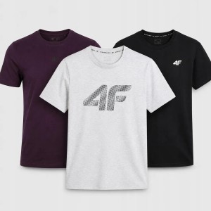 KOMPLET KOSZULEK MĘSKICH 4F ZESTAW 3PAK T-SHIRT