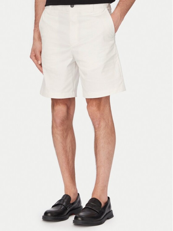 HUGO Szorty materiałowe Genar261S 50567293 Kremowy Slim Fit