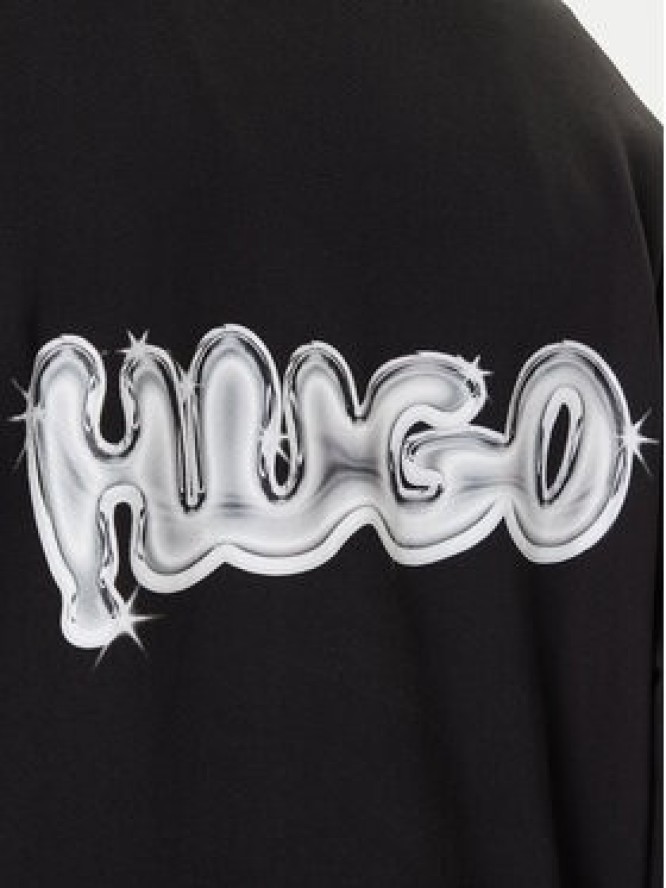 HUGO Bluza Nyrocrew 50549778 Czarny Loose Fit
