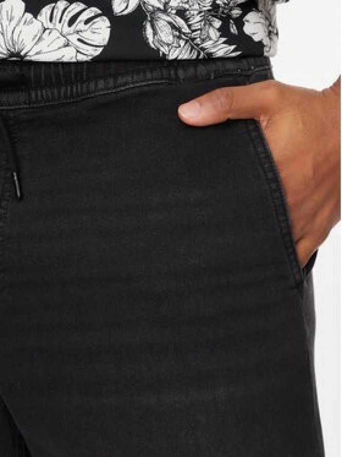 Jack & Jones Szorty jeansowe Chris 12249165 Czarny Relaxed Fit