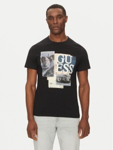 Guess T-Shirt M5GI04 I3Z14 Czarny Slim Fit