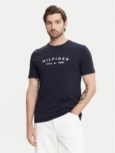 Tommy Hilfiger T-Shirt Fathers Day MW0MW39356 Granatowy Regular Fit