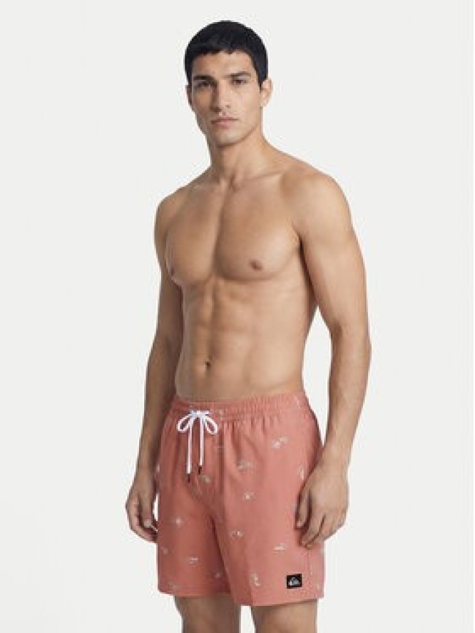 Quiksilver Szorty kąpielowe Stretch Printed Volley 16 EQYJV04217 Różowy Regular Fit