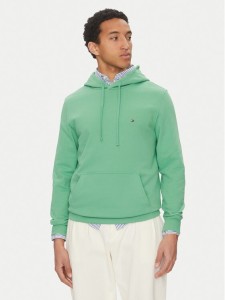 Tommy Hilfiger Bluza Essential MW0MW37235 Zielony Regular Fit