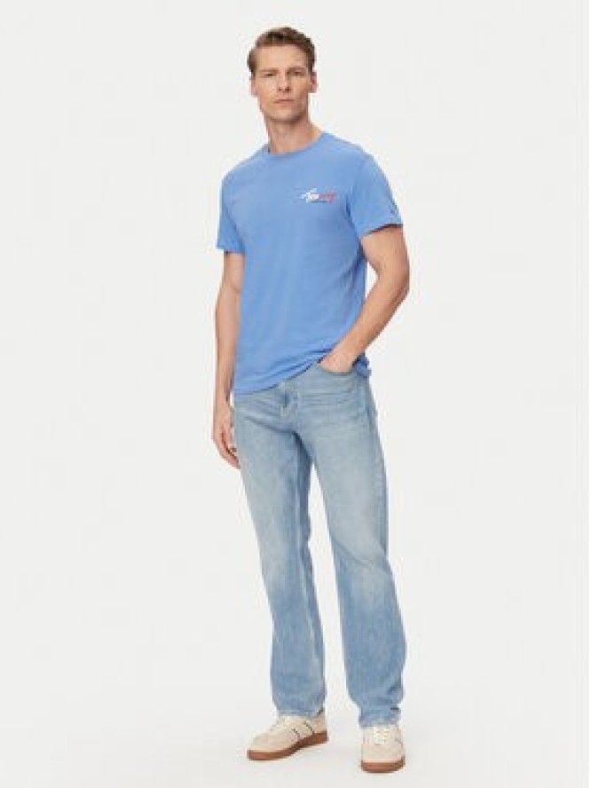 Tommy Jeans T-Shirt DM0DM22538 Niebieski Slim Fit