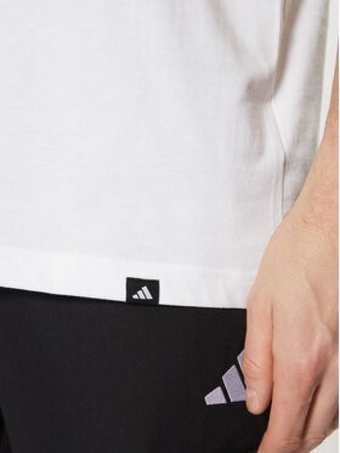 adidas T-Shirt Messi Icon Graphic JJ1414 Biały Regular Fit