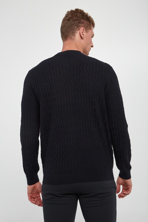 Sweter męski z wełny dziewiczej ARMANI EXCHANGE