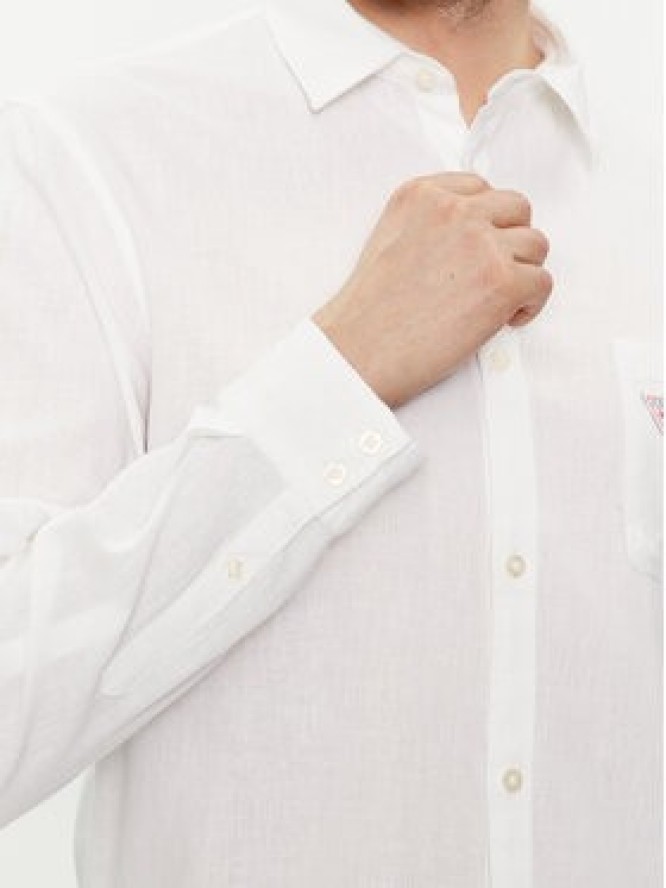 Guess Koszula F4GH00 WG3L0 Biały Regular Fit