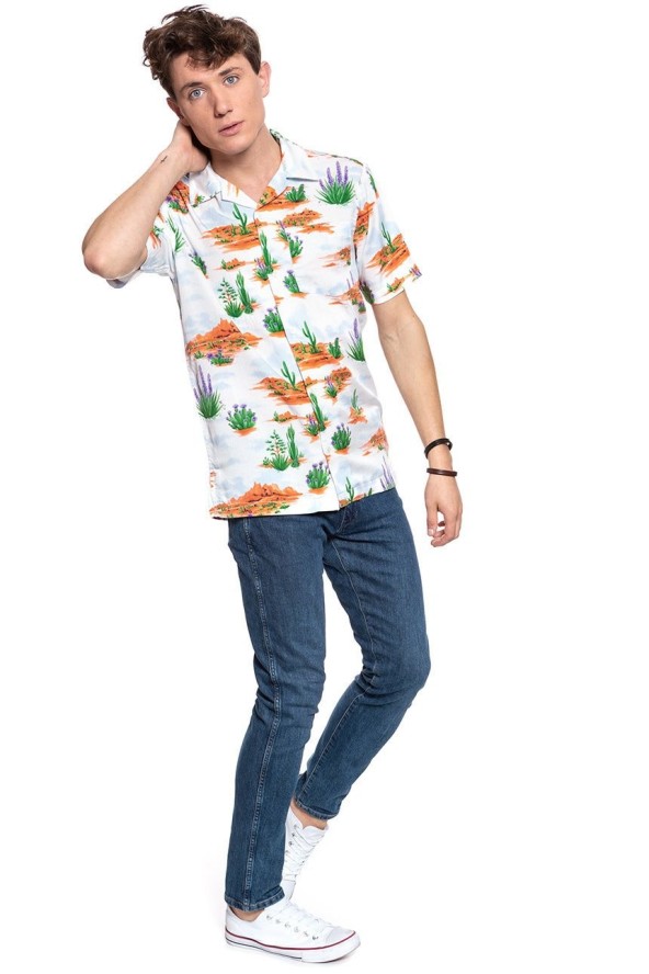 KOSZULA WRANGLER SS RESORT GLOW ORAN W59076H48 112129662