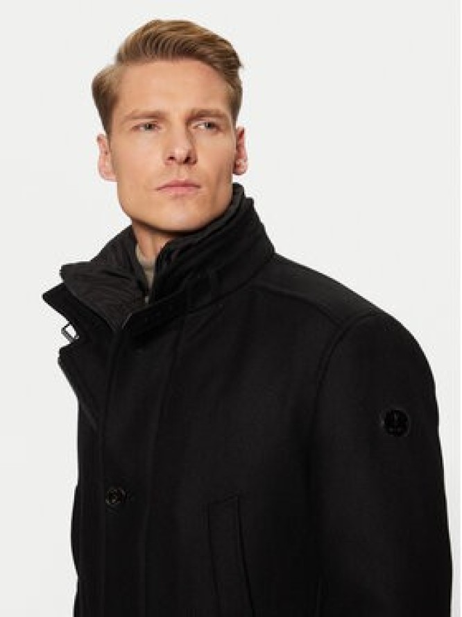 JOOP! Płaszcz wełniany 17 JC-251Makse 30043638 Czarny Regular Fit