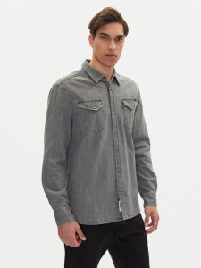 Mustang Koszula jeansowa Duver 1016240 Szary Regular Fit