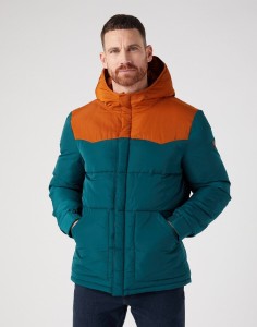 WRANGLER MĘSKA KURTKA ZIMOWA PUFFER JACKET DARK MATCHA 112341039 W40A016199