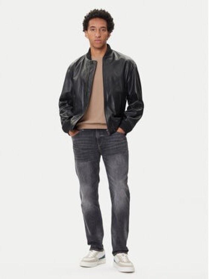 BOSS Kurtka skórzana Jobrice 50547545 Czarny Regular Fit