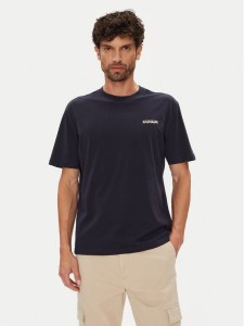 Napapijri T-Shirt Smallbox NP0A88TR Granatowy Regular Fit