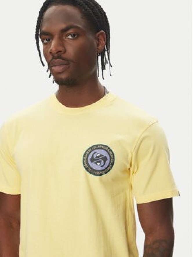 Quiksilver T-Shirt Circle Back Ss EQYZT08054 Żółty Regular Fit