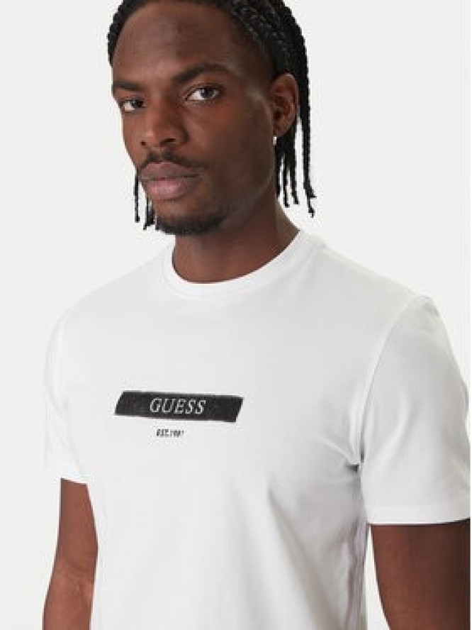 Guess T-Shirt M6RI17 J1314 Biały Slim Fit