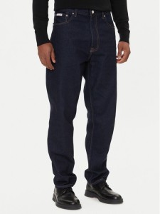 Calvin Klein Jeansy 90's LV04RD713G Granatowy Straight Fit