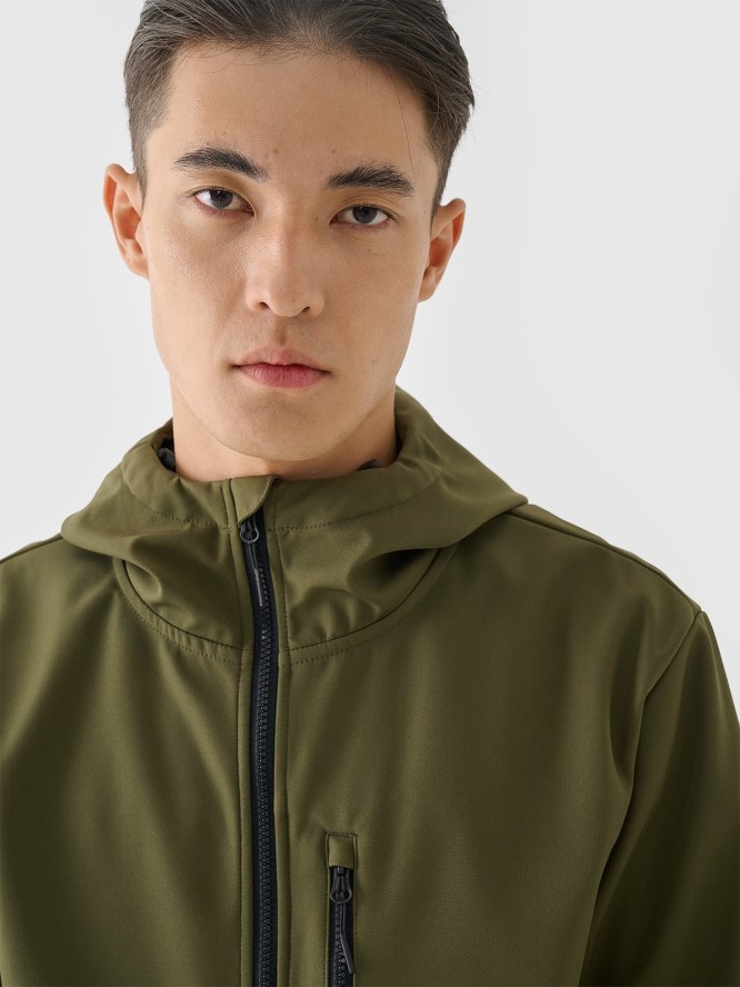 4F Kurtka softshell wiatroodporna membrana 8000 męska - khaki 3XL