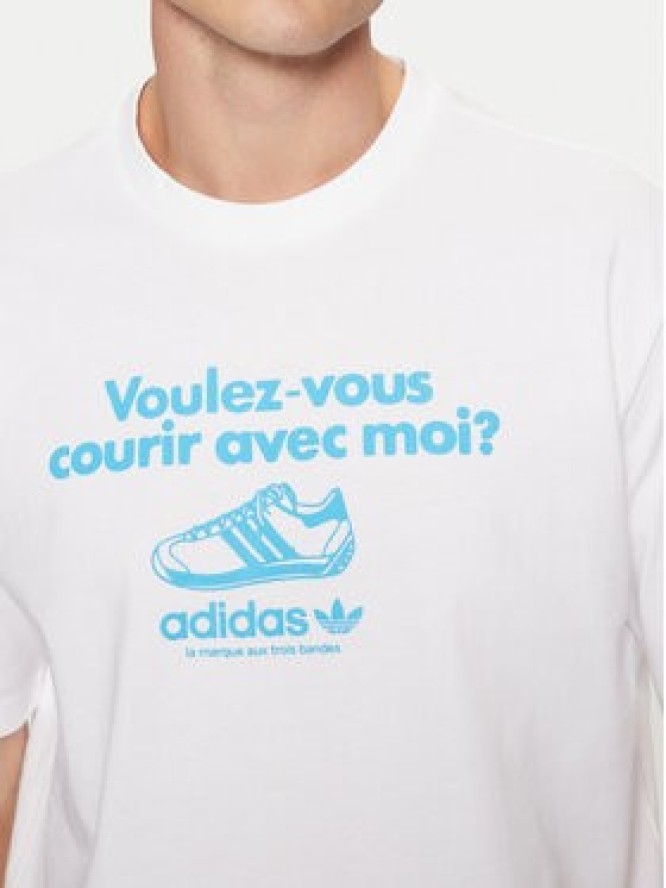 adidas T-Shirt Graphic Tee JC8365 Biały Regular Fit