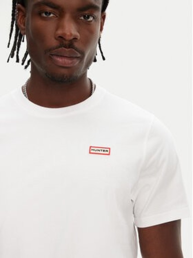 Hunter T-Shirt Raasay Graphic HARM0034251 Biały Regular Fit