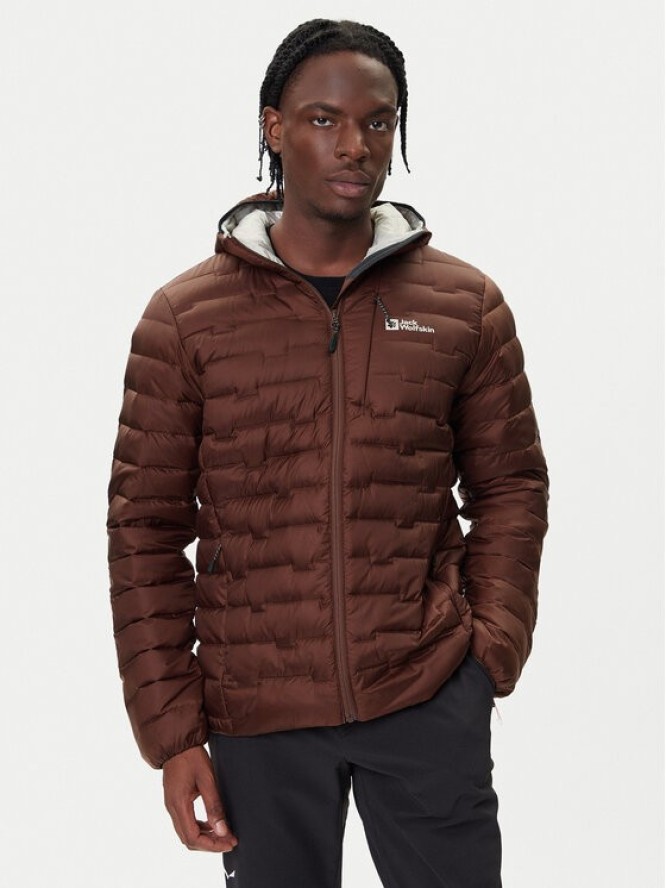 Jack Wolfskin Kurtka puchowa Passamani A61831 Brązowy Regular Fit
