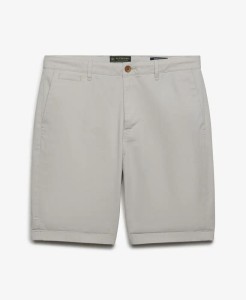 superdry Premium Regular Chino Szorty Slim – Rainy Day Grey