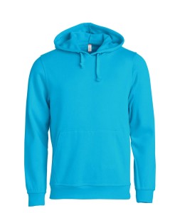 clique Basic Hoody bluza z kapturem unisex turkusowa – turquoise