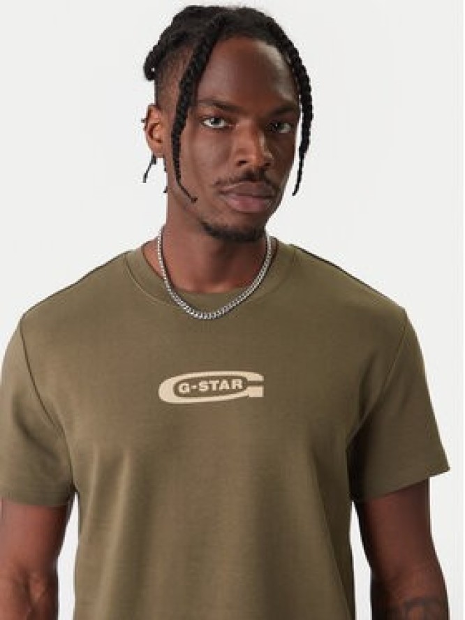 G-Star Raw T-Shirt Old Skool D25967-C812 Zielony Regular Fit