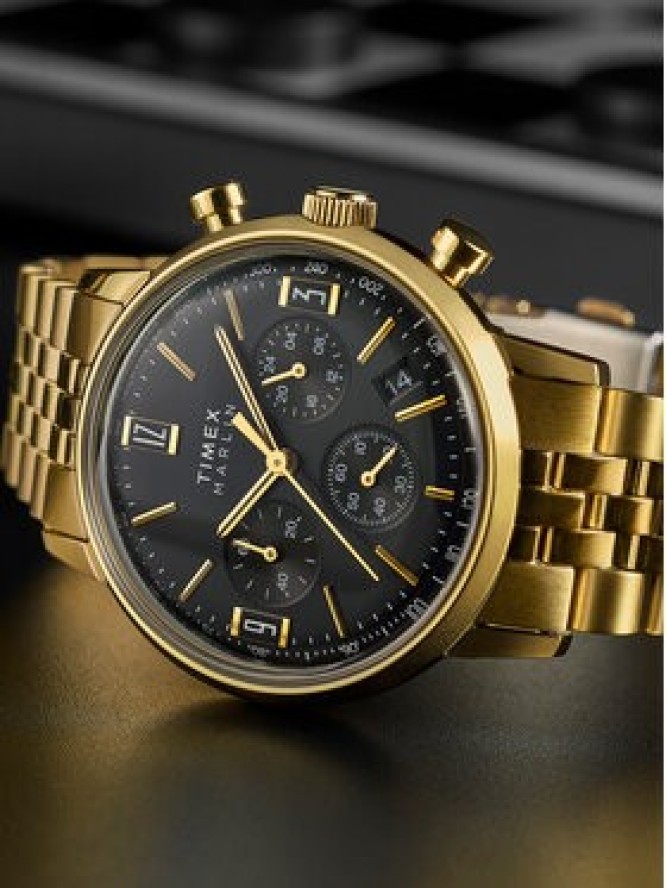 Timex Zegarek Marlin® Quartz Chronograph TW2W59900 Złoty