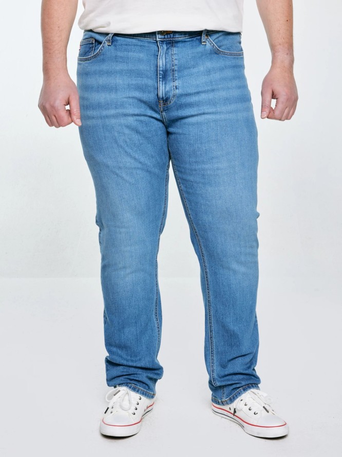 Jeansy męskie z prostą nogawką niebieskie Colt 234