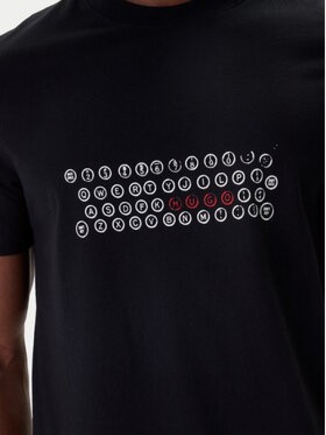 HUGO T-Shirt Deyss 50553755 Czarny Regular Fit