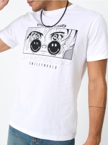 Koszulka z nadrukiem SmileyWorld® - biały