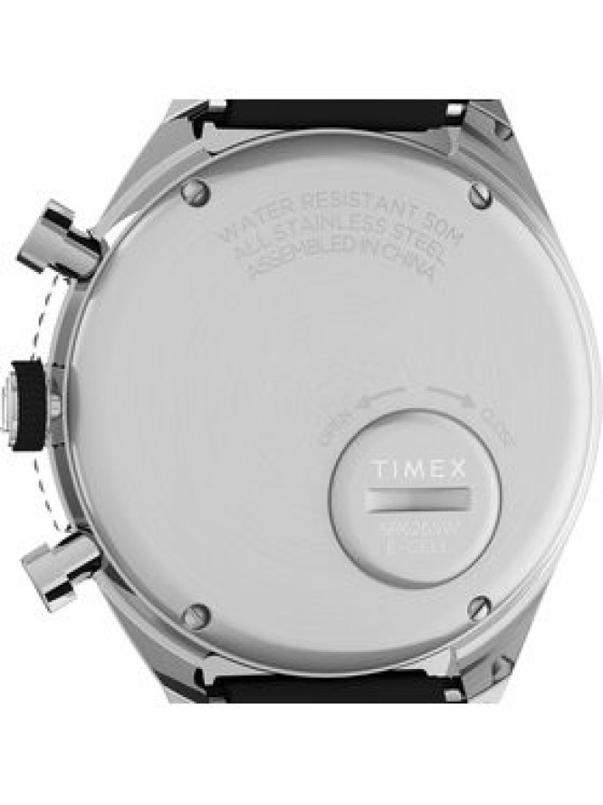 Timex Zegarek Q Timex Three Time Zone Chronograph TW2V70000 Czarny