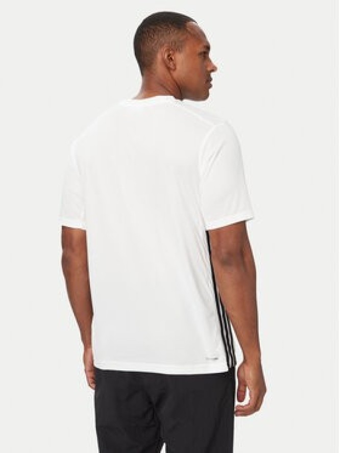 adidas T-Shirt Workout Essentials Base 3-Stripes KD0699 Biały Regular Fit