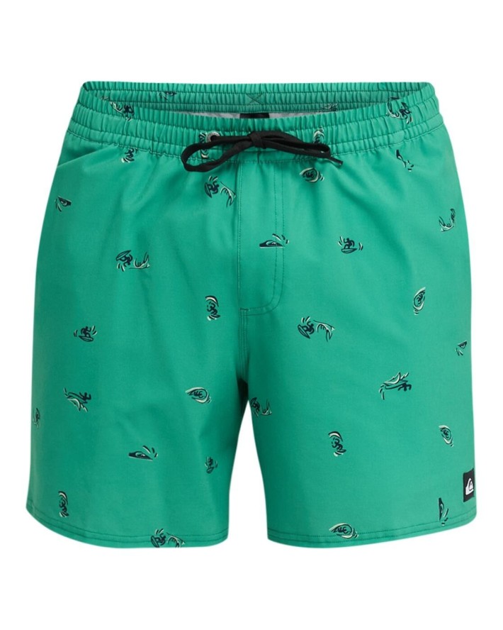 Szorty kąpielowe dla Mężczyzn STRETCH PRINTED VOLLEY 16" Zielony