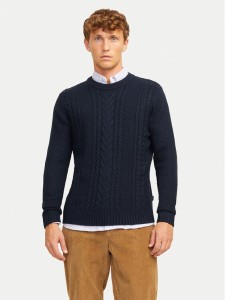Jack & Jones Sweter Craig 12258480 Granatowy Regular Fit