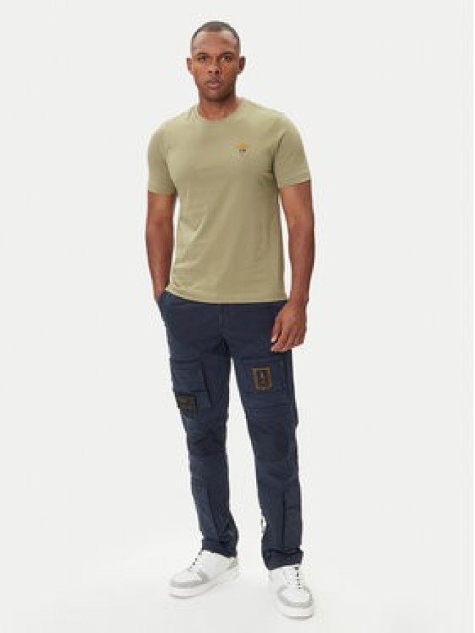 Aeronautica Militare Spodnie materiałowe 252PA1387UCT0149 Granatowy Regular Fit